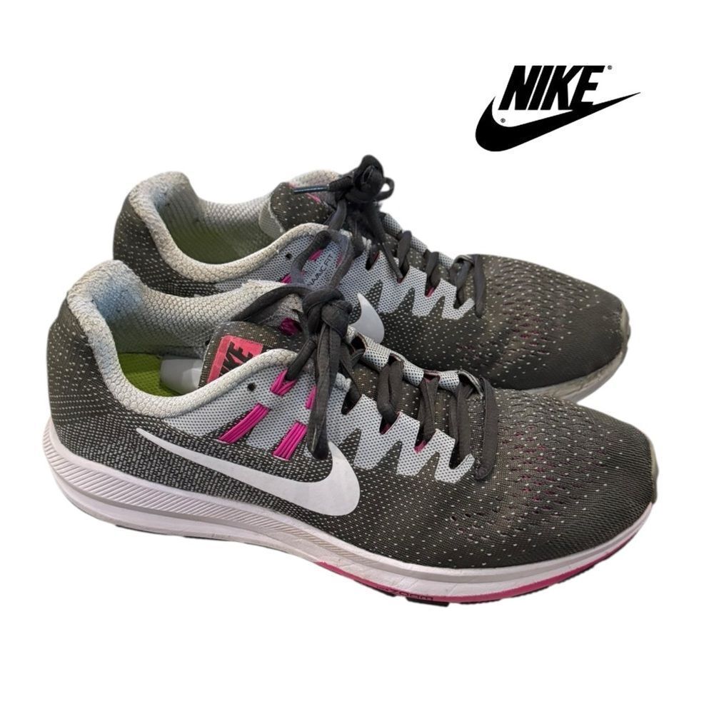 Nike Women's Air Zoom Structure 20 'Anthracite Pink' Running Shoes Sneakers 9.5